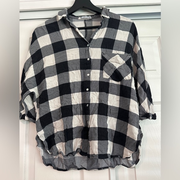 Pull and bear plaid short sleeve button down - Picture 5 of 8